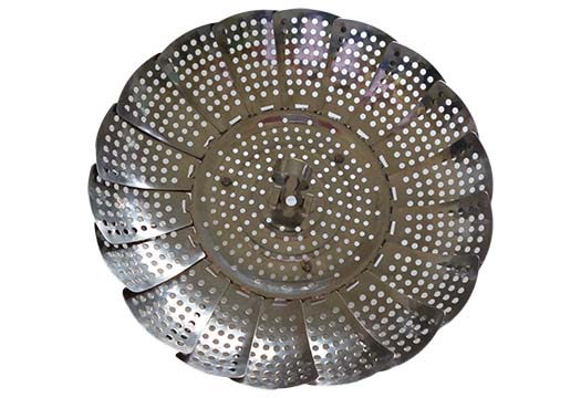 Mâm hấp thực phẩm bằng INOX khi mở ra